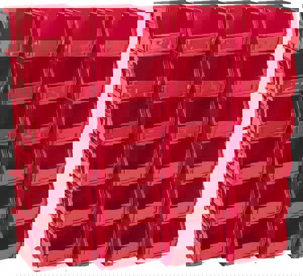 Plastic Hopper Stacking Bin: Red